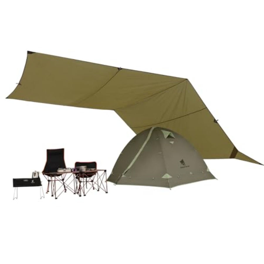 Hammock Rain Tarp - 17 × 10 Feet Large Camping