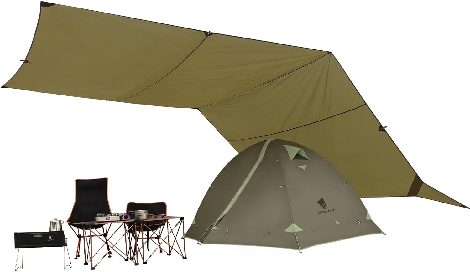 Hammock Rain Tarp - 17×10 ft Large Camping Tent Tarp