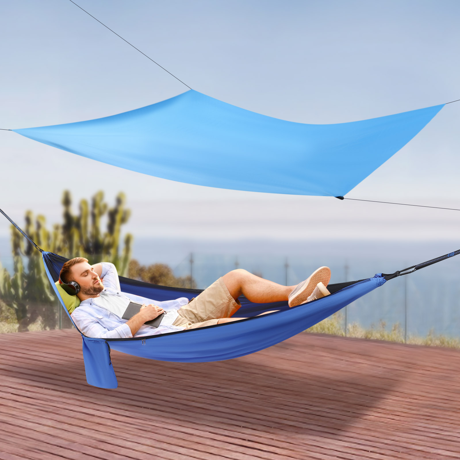 Camping Hammock with Mosquito  - Hammock Rain Tarp のレビューと価格