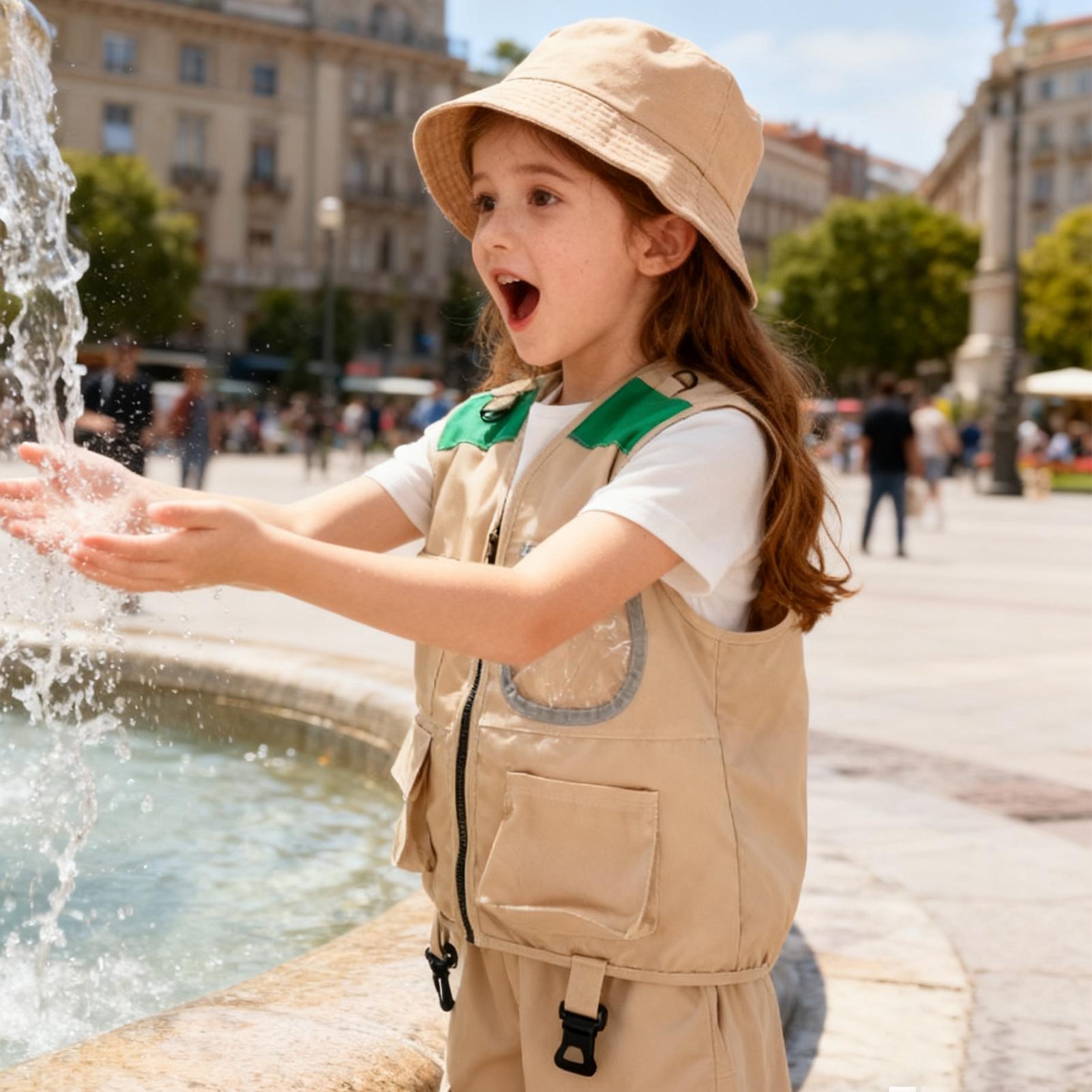 Kids Explorer hat and vest Cos - Outdoor Adventure Kit For Kids のレビューと価格
