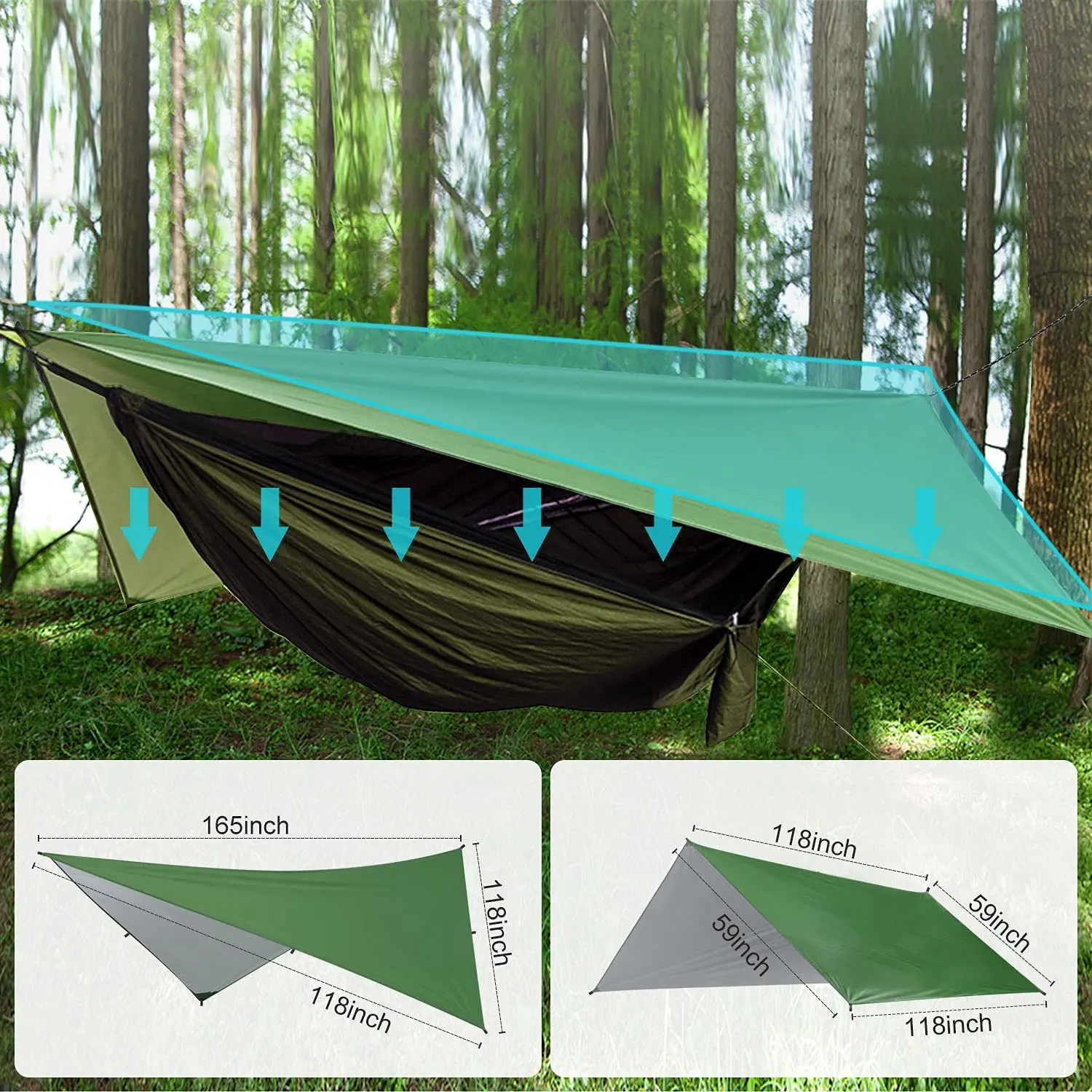 l # waterproof flysheet sun sh - Hammock Rain Tarp のレビューと価格