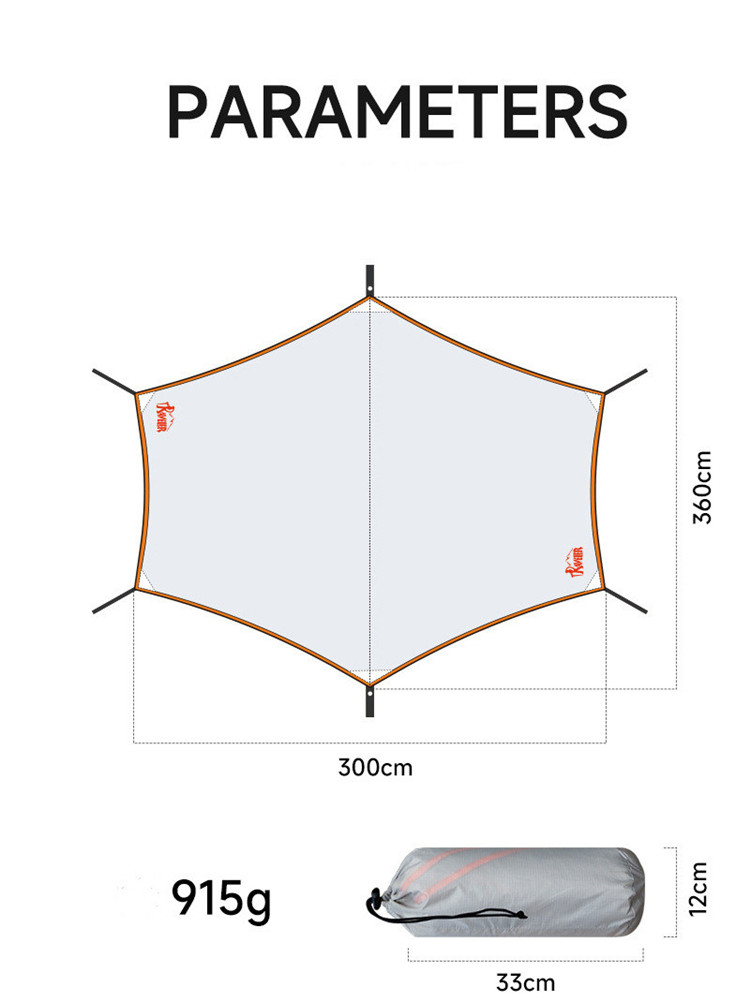 Sunshade canopy tent, sun-proo - Hammock Rain Tarp のレビューと価格