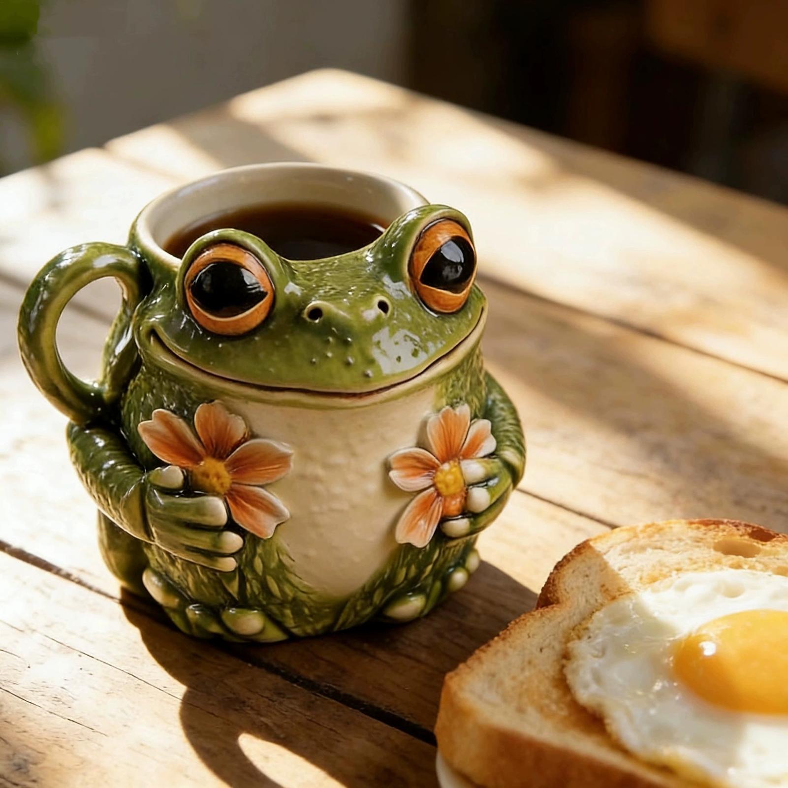 Frog Coffee Mug Resin Funny No - Outdoor Adventure Holidays のレビューと価格