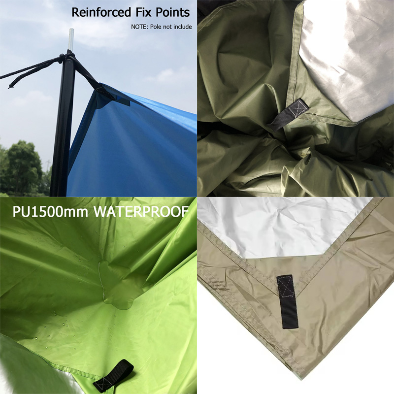 DANCHEL 3x3m Camping Tarp Wate - Hammock Rain Tarp のレビューと価格