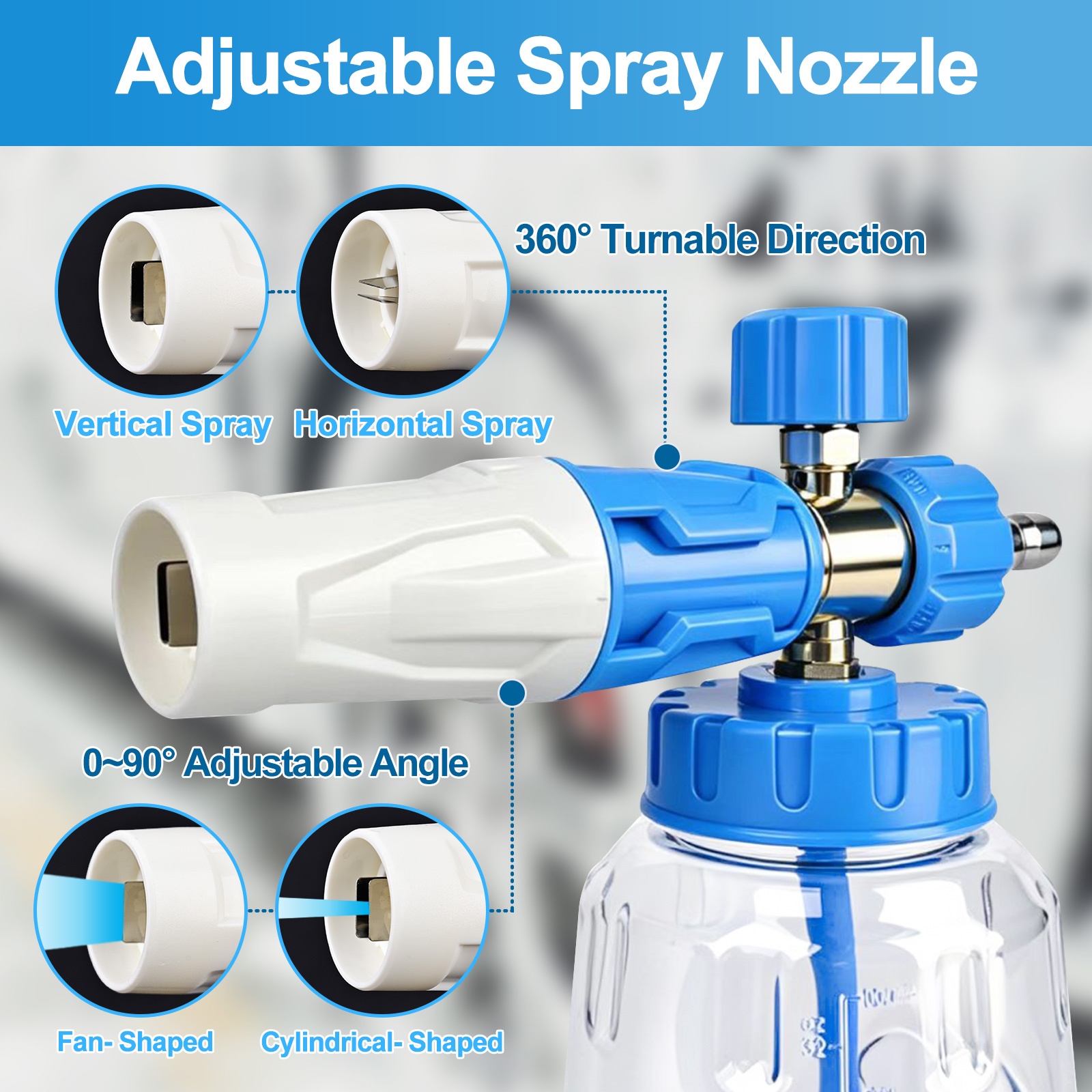 Foam Cannon Foam Generator 1L, - Bear Spray Clip のレビューと価格