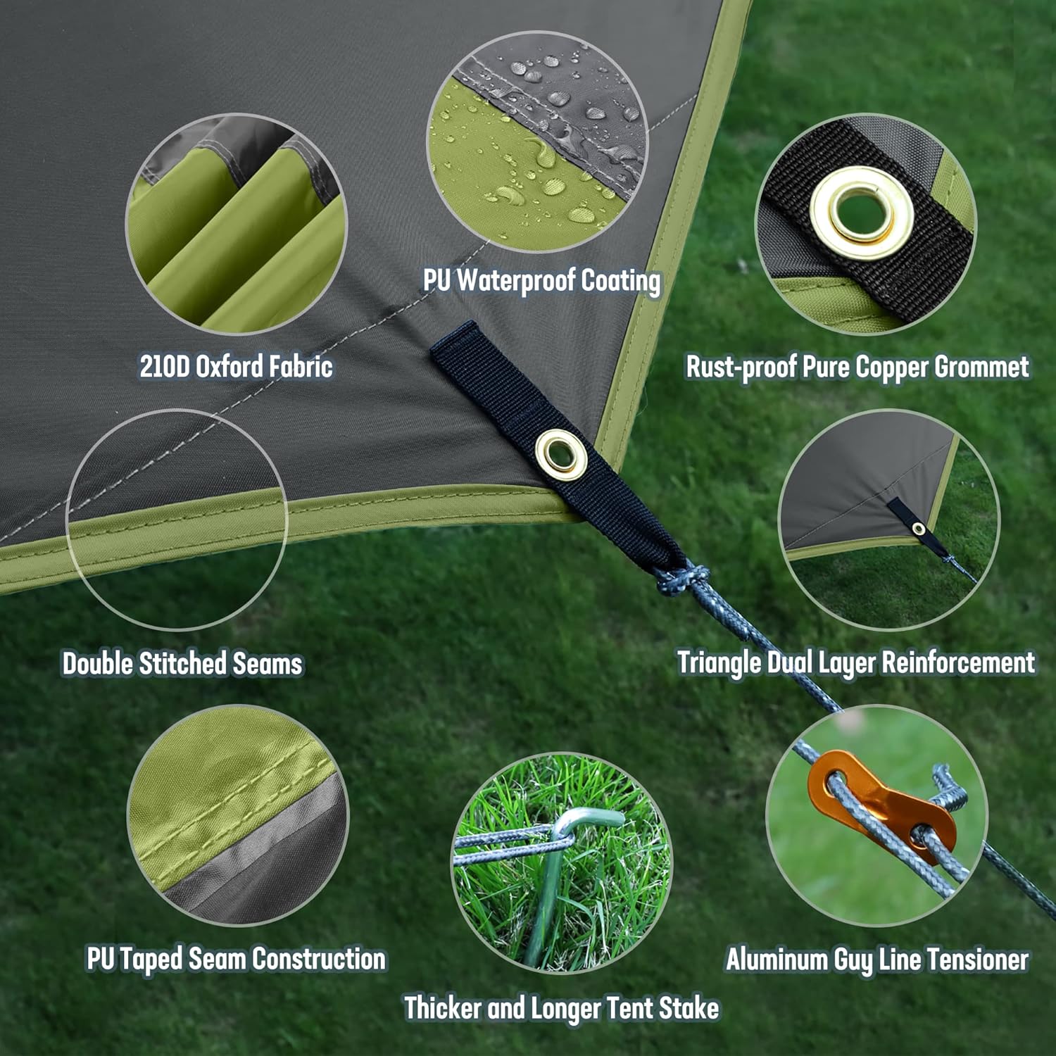 Camping Tarps for Tents, Water - Hammock Rain Tarp のレビューと価格