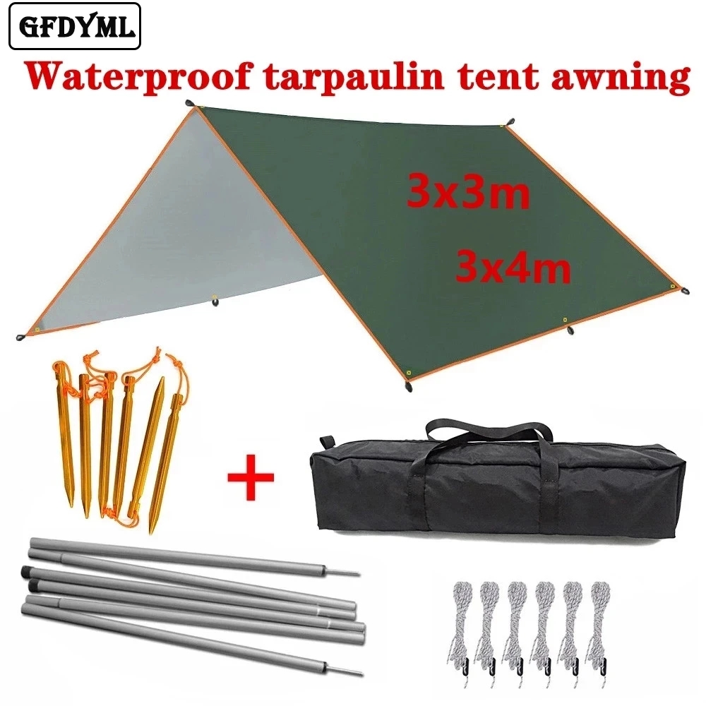 4x3m 3x3m Awning Waterproof Ta - Hammock Rain Tarp のレビューと価格