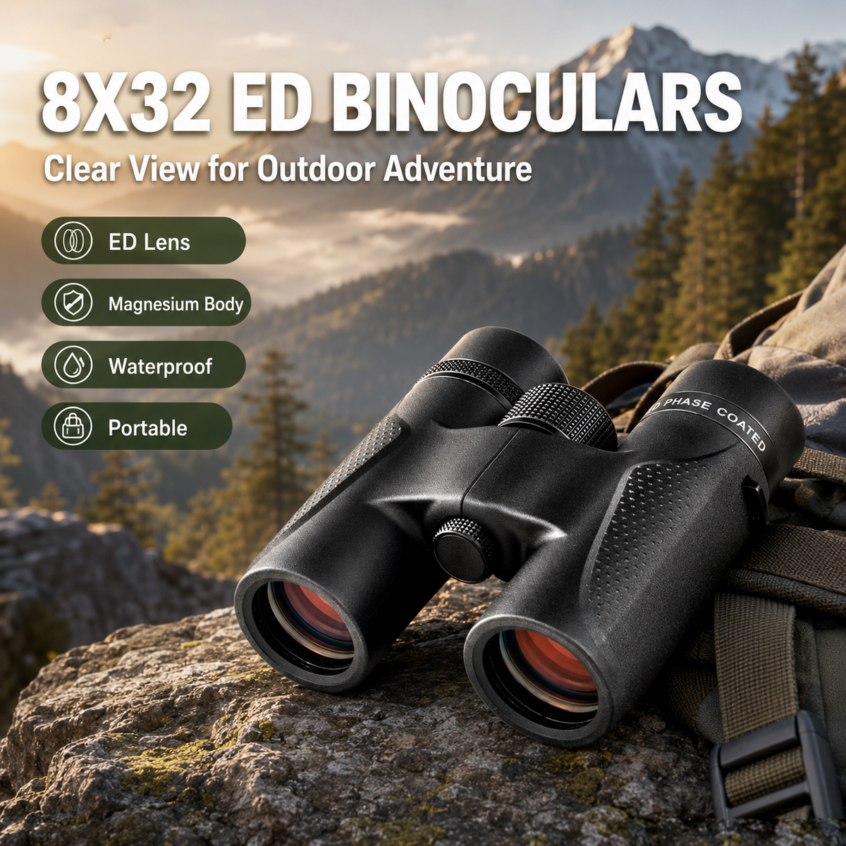 Binoculars Shuntu 8x32 Telesco - Outdoor Adventure Films のレビューと価格