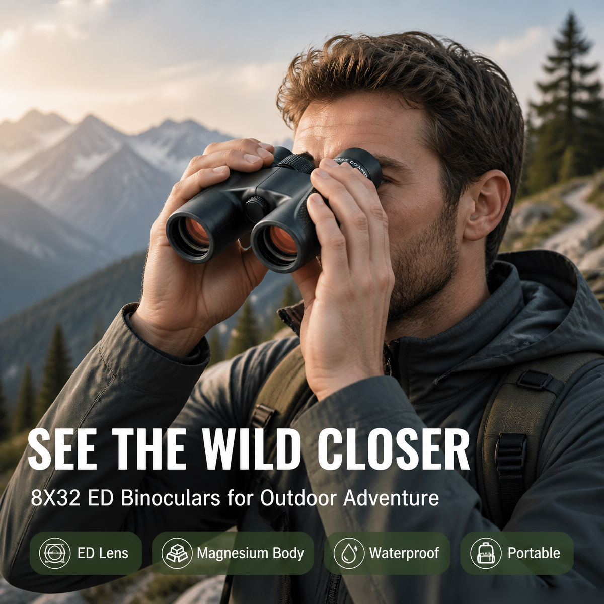 Binoculars Shuntu 8x32 Telesco - Outdoor Adventure Films のレビューと価格