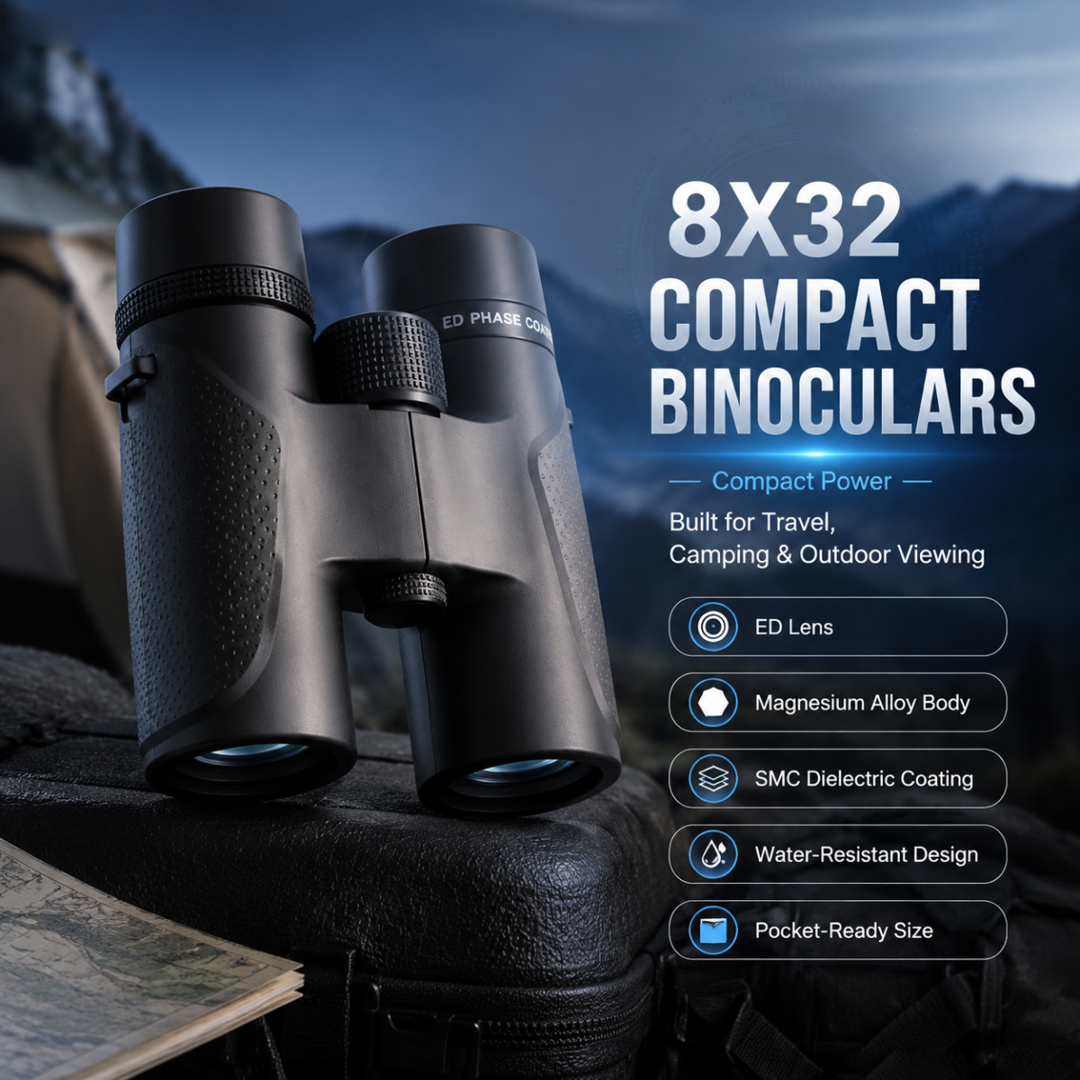 Binoculars Shuntu 8x32 Telesco - Outdoor Adventure Films のレビューと価格