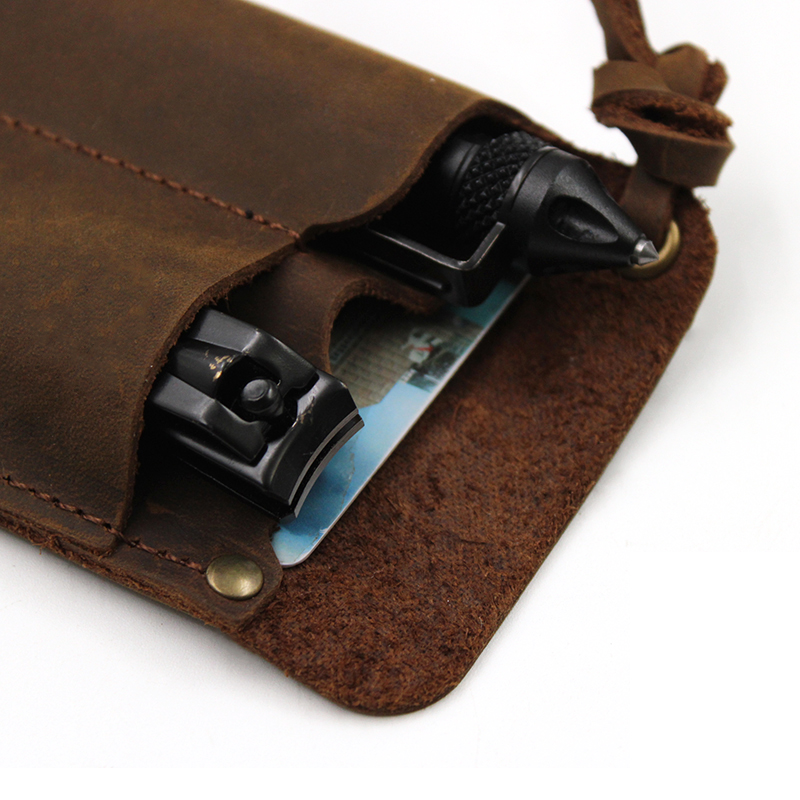Genuine Leather EDC Organizer  - Fire Piston Starter のレビューと価格