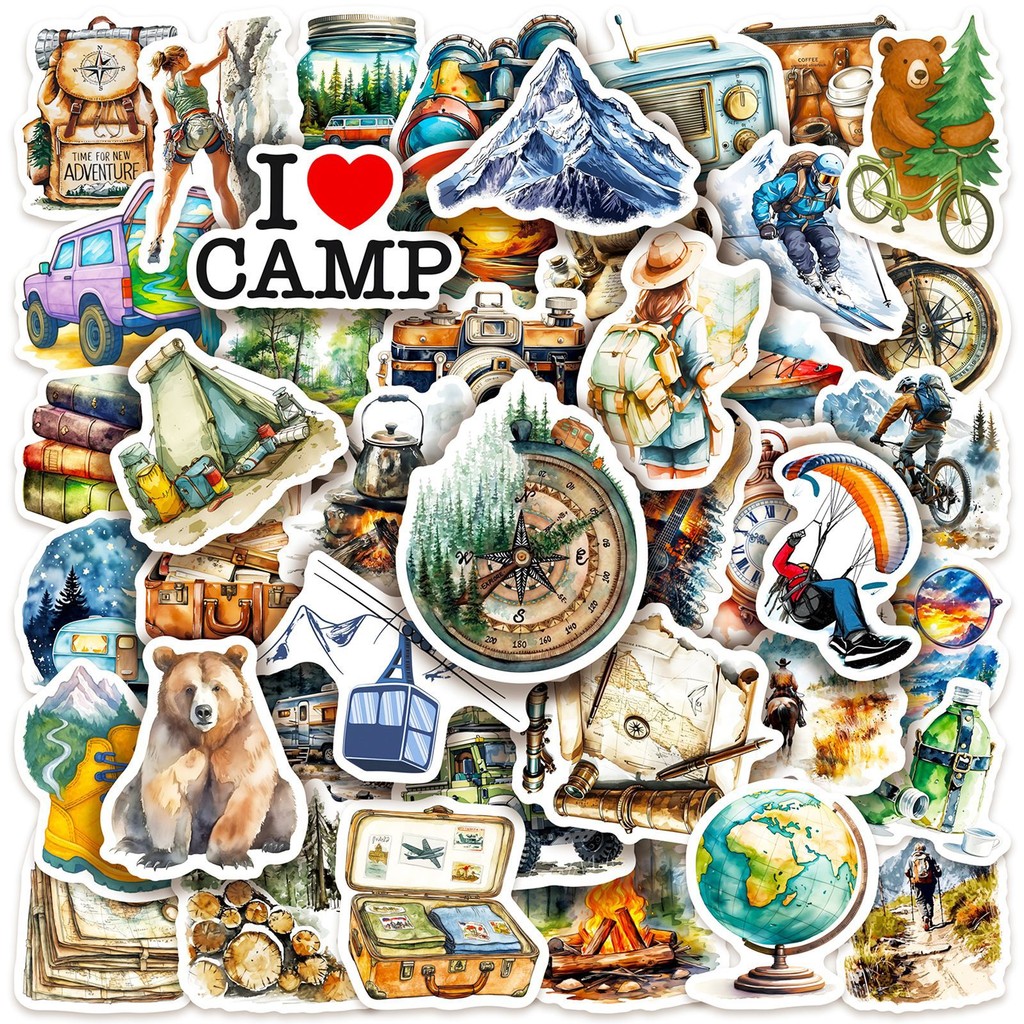 50PCS Outdoor Watercolor Campi - Outdoor Adventure Store のレビューと価格