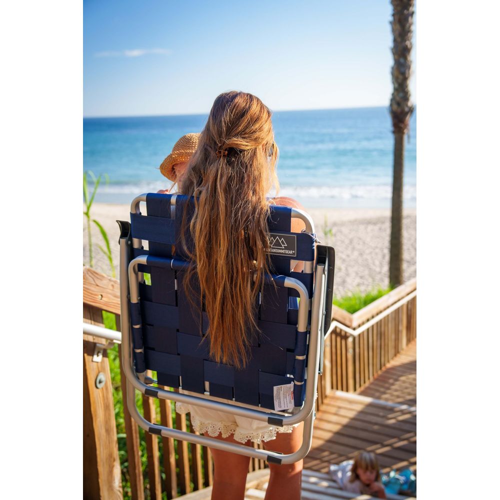 Low Webbed Beach Chair with Ba - Outdoor Adventure Day のレビューと価格