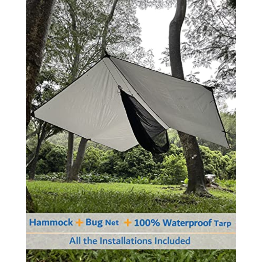 Hammock Camping with Rain Fly  - Hammock Rain Tarp のレビューと価格